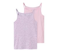 NAME IT NKFSTRAP Top 2P Pastel Lilac Dot Noos, Tricot Fille, Pastel Lilac, 158/164