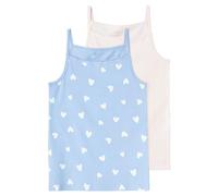 NAME IT NKFSTRAP Top 2P Serenity Heart Noos Tricot, 158/164 cm Fille