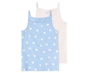 NAME IT NKFSTRAP Top 2P Serenity Heart Noos Tricot, 158/164 cm Fille