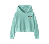 NAME IT Nkftara Ls Crop RLX SWE Wh Bru PS Noos, Bleu Piscine, 122-128 Fille