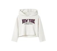 NAME IT NKFVIALA LS Short Boxy Sweat WH BRU, Maillot de survêtement Fille, Jet Stream/Print:New York,