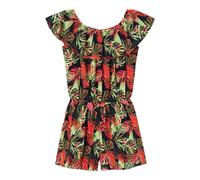 NAME IT NKFVINAYA SS Playsuit FFFFF Noos Combinaison, Dark Sapphire/Print:Tropical, 13 Ans Fille