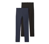 NAME IT NKFVIVIAN 2P Legging L Noos, Dark Sapphire/Paquet : emballé avec Noir, 122 cm-128 cm Garçon