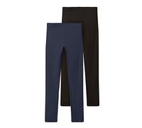 NAME IT NKFVIVIAN 2P Legging L Noos, Saphir foncé/Paquet : emballé avec Noir, 158 cm Garçon