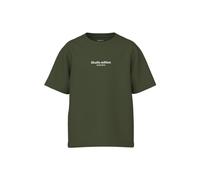 NAME IT NKMBRODY SS NREG Top Noos, T-Shirt Garçon, Rifle Green/Print:W. Jet Stream Print,