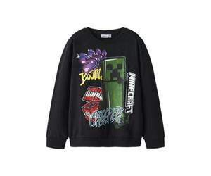 NAME IT Nkmdai Minecraft Nreg Noos Bfu Sweat Bru, Noir, 158-164 Garçon