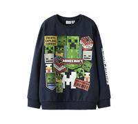 NAME IT Nkmneven Minecraft Nreg Sweat Bru Bfu, Blazer Bleu Marine, 116 Garçon