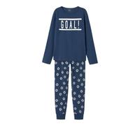 NAME IT NKMNIGHTSET Dark Denim Football Noos Ensemble de Nuit, 110-116 Garçon