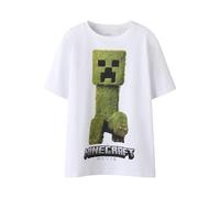 Name IT Nkmnoran Minecraft SS Nreg Top Lnoos Bfu, Blanc éclatant, 146-152 Garçon