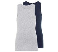 NAME IT NKMTANK Top 2P Grey Melange Noos Tricot, Gris, 104 cm Fille