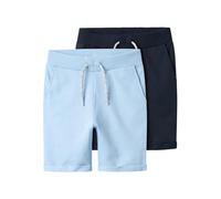 NAME IT Nkmvermo 2P Long SWE Short Unb F Noos survêtement, Bleu Chambray/Paquet : emballé avec Saphir foncé, 128 cm Garçon