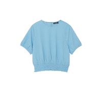 NAME IT Nlfeckali SS Crop Top T-Shirt, Casquette de Swim/Checks : Casquette Swim/Iced Aqua, 158/164 cm Fille