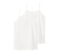 NAME IT NLFNOVE Strap Short S Top 2P Noos, Débardeur Fille, White Alyssum,