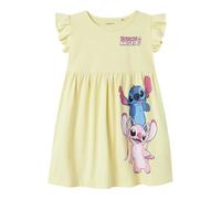 NAME IT Nmfassa Stitch SS Dress Wdi Robe, Lemon Meringue, 104 Fille