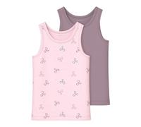 Name IT Nmftank Barely Pink Bow Noos Lot de 2 débardeurs pour Fille, Rose Barely, Numeric_98