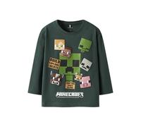 NAME IT Nmmnyle Minecraft Ls Nreg Top Bfu, Vert Bistro, 116 Garçon