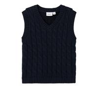 NAME IT Nmmremon Knit Slipover Gilet en Tricot, Dark Sapphire, 104 Garçon