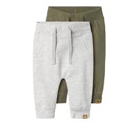 NAME IT Pantalon 'NBNTakki' gris chiné / olive, Taille 74