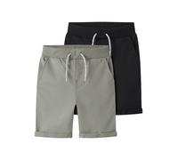 NAME IT Pantalon 'NKMVermo' vert / noir, Taille 152