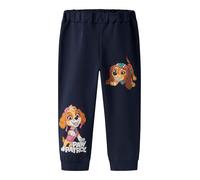 NAME IT Pantalon 'Paw Patrol' bleu nuit / marron / pétrole / rose clair, Taille 122