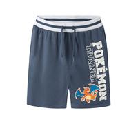 NAME IT Pantalon 'Pokémon' bleu foncé / cognac / blanc, Taille 134