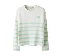 NAME IT Pull-over 'NKFLine' vert pastel / blanc, Taille 134-140