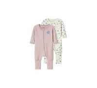 Name It Flower Pyjama Blanc,Rose 0 Months Fille