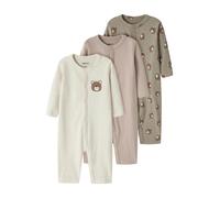 Name it - Kid's NBNNightsuit AOP 3-Pack - Sous-vêtement - 86 - vintage khaki bear aop / peyote melange / mushroom