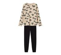 NAME IT Pyjama 'Monster Truck' marron / gris / greige / noir, Taille 110-116