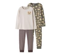 Name It Nightset Long Sleeve Pyjama 2 Units Beige,Vert 3-4 Years Garçon