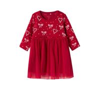 NAME IT Robe 'NKFFri' rose / rouge / blanc, Taille 62