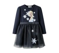 NAME IT Robe 'NMFOsimi Frozen' bleu marine / argent / blanc, Taille 104