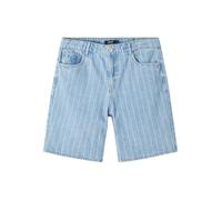 NAME IT Short Boy's NLMPINIZZA DNM Dad - Denim léger - Rayures - Pinstripes, 140, Bleu Clair Denim/Rayures : Pinstripes, 140 cm