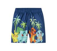 NAME IT Shorts de bain 'NKMMacsen Pokemon' bleu clair / bleu foncé / vert / orange, Taille 140