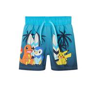 NAME IT Shorts de bain 'NMMCoy Pokemon' marine / aqua / orange / blanc, Taille 92