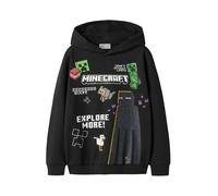 NAME IT Sweat 'NKMJu Minecraft' marine / vert / noir / blanc, Taille 158-164