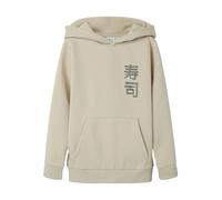 NAME IT Sweat 'NKMKian' beige foncé / rouge clair / noir / blanc, Taille 134-140