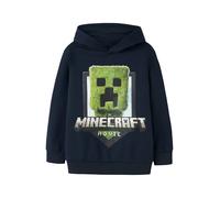 NAME IT Sweat 'NKMOL MINECRAFT' bleu marine / anthracite / gris clair / olive, Taille 116