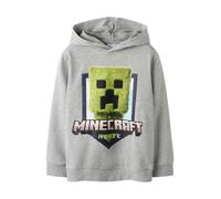 NAME IT Sweat 'NKMOL MINECRAFT' bleu pastel / gris chiné / vert clair / noir, Taille 122-128