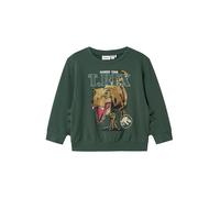 NAME IT Sweat 'NMMJaba Jurassic Park' olive / vert foncé / grenadine / blanc, Taille 92