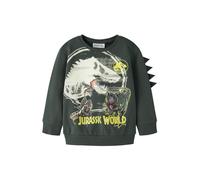 NAME IT Sweat 'NMMJal Jurassic World' beige / marron / jaune / vert foncé, Taille 86