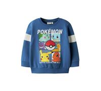 NAME IT Sweat 'NMMJussy Pokemon' bleu foncé / vert / rouge / blanc, Taille 92