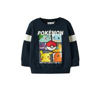 NAME IT Sweat 'NMMJussy Pokemon' bleu marine / jaune / vert / orange, Taille 92
