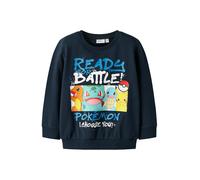 NAME IT Sweat 'NMMMumi Pokemon' bleu marine / jaune / orange / blanc, Taille 110
