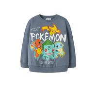 NAME IT Sweat 'NMMNOA POKEMON' bleu-gris / jaune / orange / blanc, Taille 110