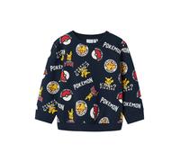 NAME IT Sweat 'NMMSILO POKEMON' bleu marine / jaune / rouge / blanc, Taille 92