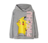 NAME IT Sweat-shirt 'NKFNISARA POKEMON' jaune / gris chiné / poudre / noir, Taille 134-140