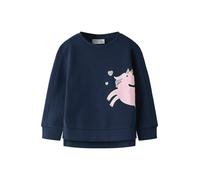 NAME IT Sweat-shirt 'NMFBirky' bleu marine / rose / argent / blanc, Taille 104