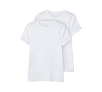 NAME IT Lot de 2 t-Shirts NKMT pour garçon en Coton Organique, Blanc éclatant., 146-152 cm
