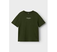 NAME IT T-Shirt 'Brody' vert foncé / blanc, Taille 146-152